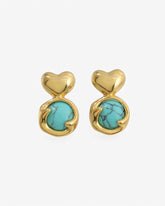 Turquoise Heart Earrings