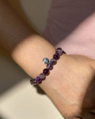 Ice-Patterned Amethyst Bracelet