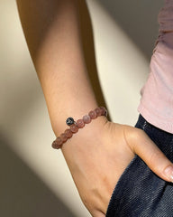 Purple-Red Tiger's Eye Crystal Bracelet