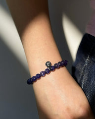 Violet Tiger's Eye Crystal Bracelet