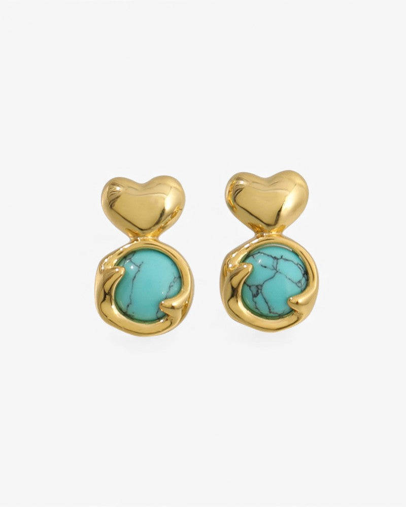 Turquoise Heart Earrings