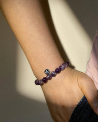 Ice-Patterned Amethyst Bracelet