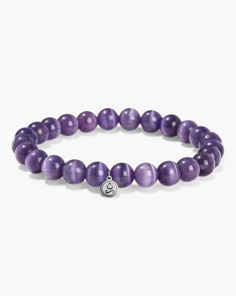 Violet Tiger's Eye Crystal Bracelet