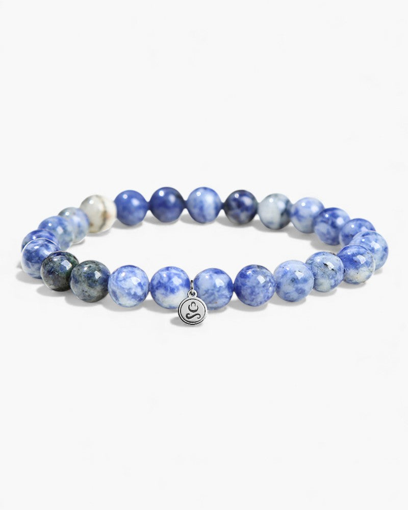 Blue Speckled Crystal Bracelet