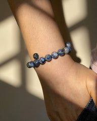 Blue Speckled Crystal Bracelet